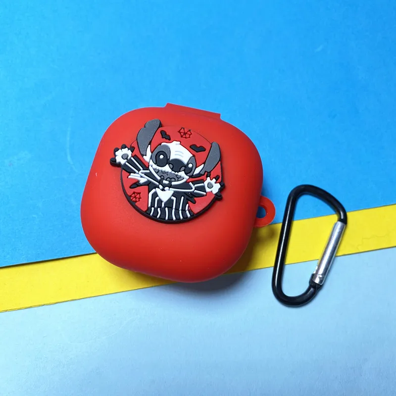 ديزني غرزة سماعة غطاء علبة لسامسونج غالاكسي براعم 2/لايف/برو سيليكون بلوتوث سماعة واقية مع هوك