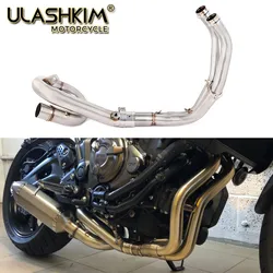 51mm Motorcycle Middle Front Pipe Link Pipe For MT-07 MT07 MT 07 XSR700 2013-2019 Slip On Middle Connect Pipe Exhaust