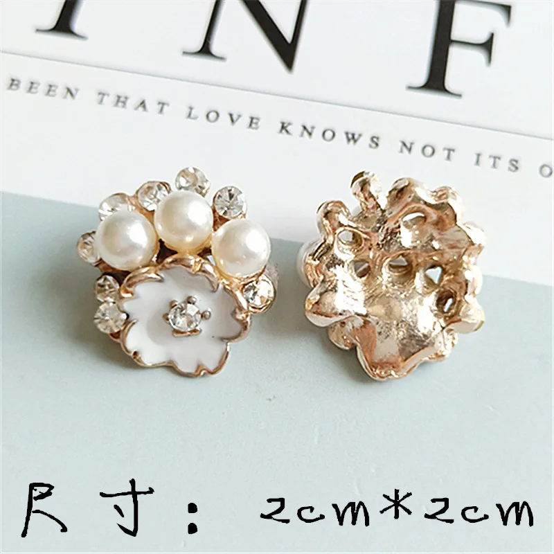 20pcs 20*30MM Imitation valentine's Day gift flower enamel charms golden bracelet jewelry alloy flower pendants
