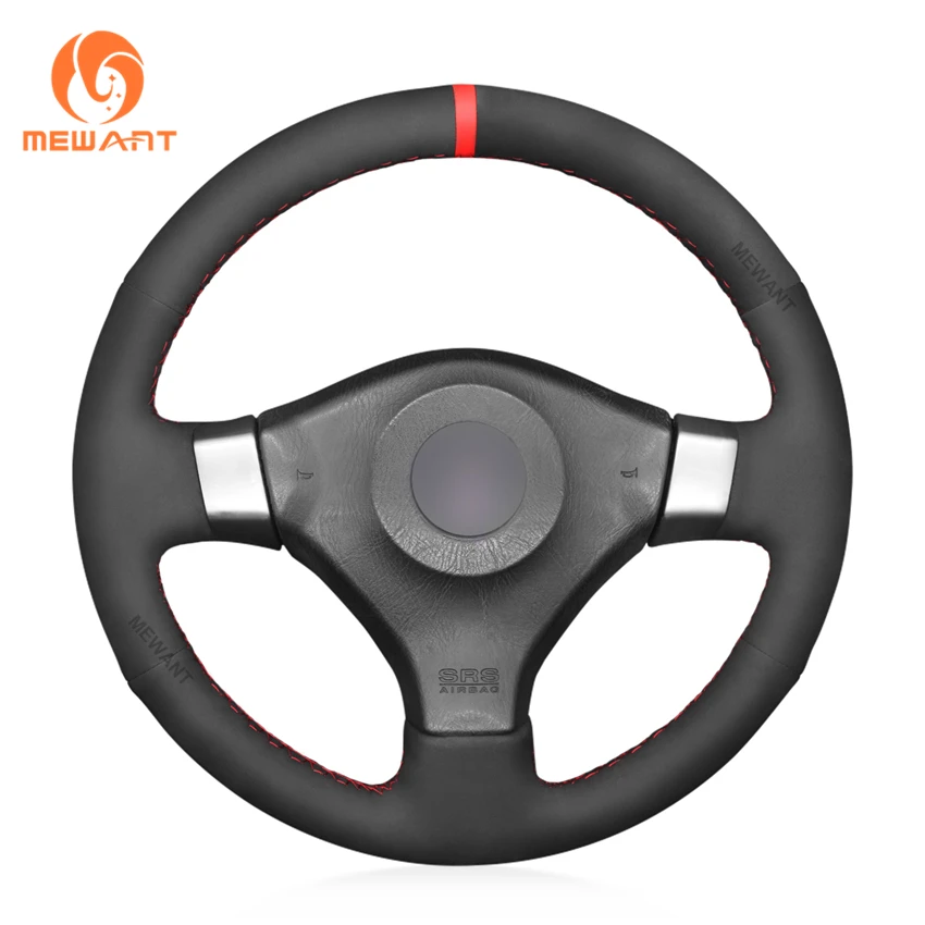 

MEWANT Black Suede Genuine Leather Steering Wheel Cover Braid for Nissan 200SX S15 Silvia Skyline R34 GTR GT-R 1998 1999-2002