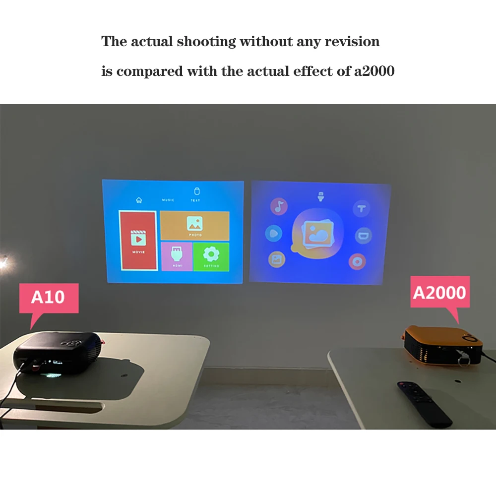 Led Mini Projector 480x360p Support 1080p Full Hd Hdmi-Compatible Usb Video Audio Portable Home Media Video Player Party Device