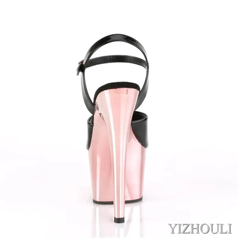 7 inch high heels, fashionable 17 cm electroplated stiletto heels, ballroom nightclub pole dancing sandals