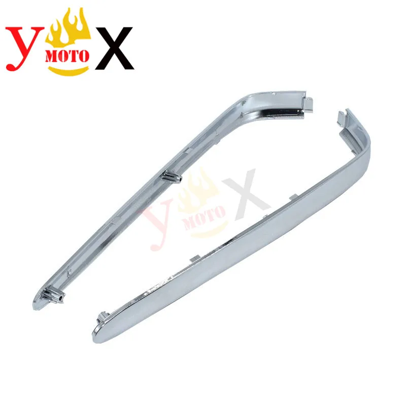 Motorcycle Chrome ABS Upper Middle/Left Right Trunk Saddlebag Accent Trim Strips Cover Decal For Honda Goldwing GL1800 2001-2006