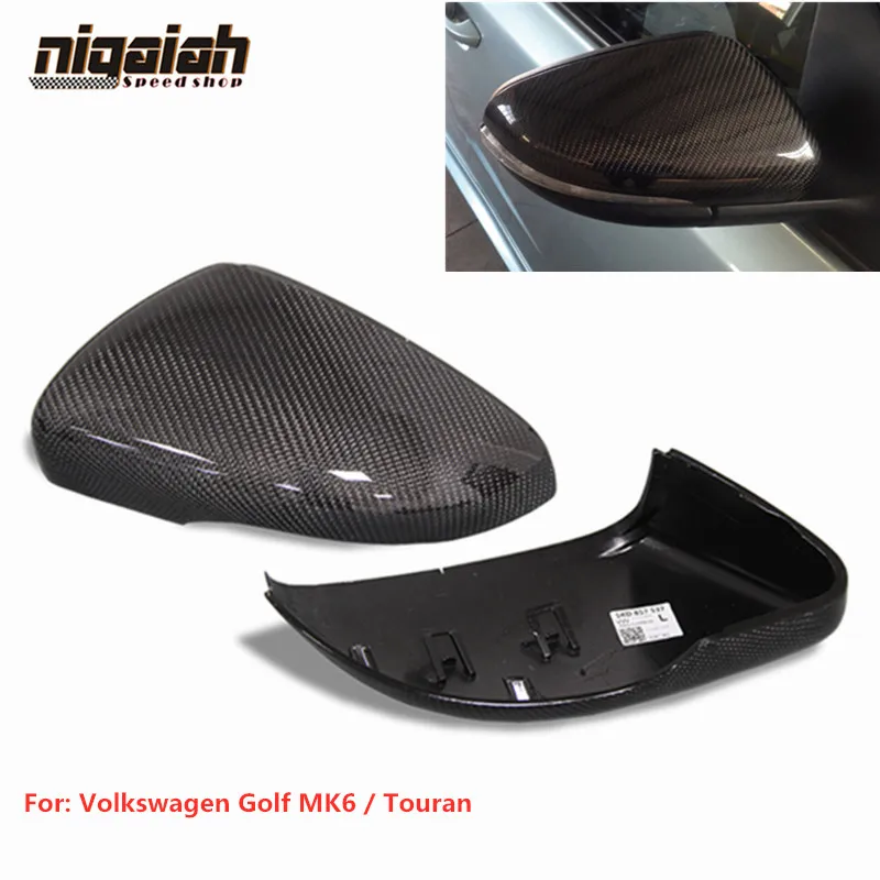 

1 Pair Car Rear View Mirrors Cover For Volkswagen Golf 6 MK6 Touran 2011-2015 Bora 2013-2015 Carbon Fiber Side Mirror Covers