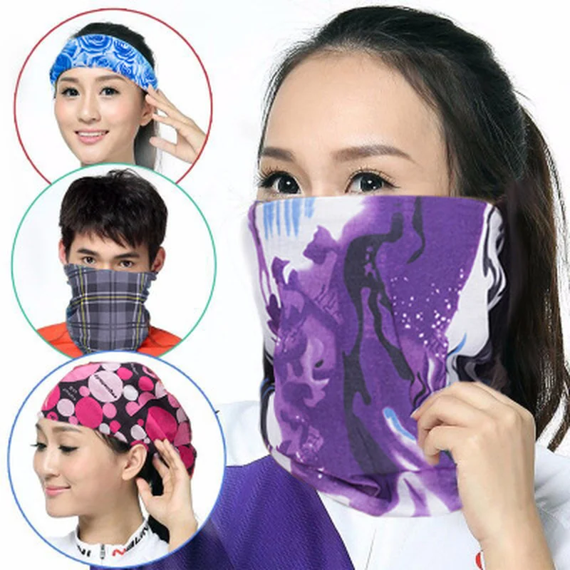 New Multi Functional Bandana Headband Ring Neck Scarf Camouflage Leaves Seamless Tubular Magic Face Scarf Gift