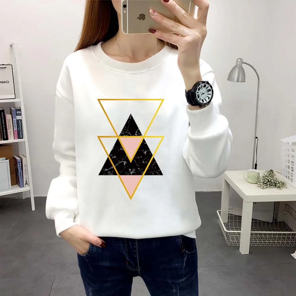 Harajuku Print Hoodies Women Polyester Long Sleeve Tops Pullover Sweatshirts Casual Clothes Loose Teenagers Fashion Streetwear