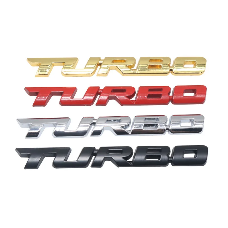

1 Pcs Turbocharged Metal Car Body 3D Sticker Car Decoration Sticker Automotive Exterior Auto Parts TURBO Letter Stickers