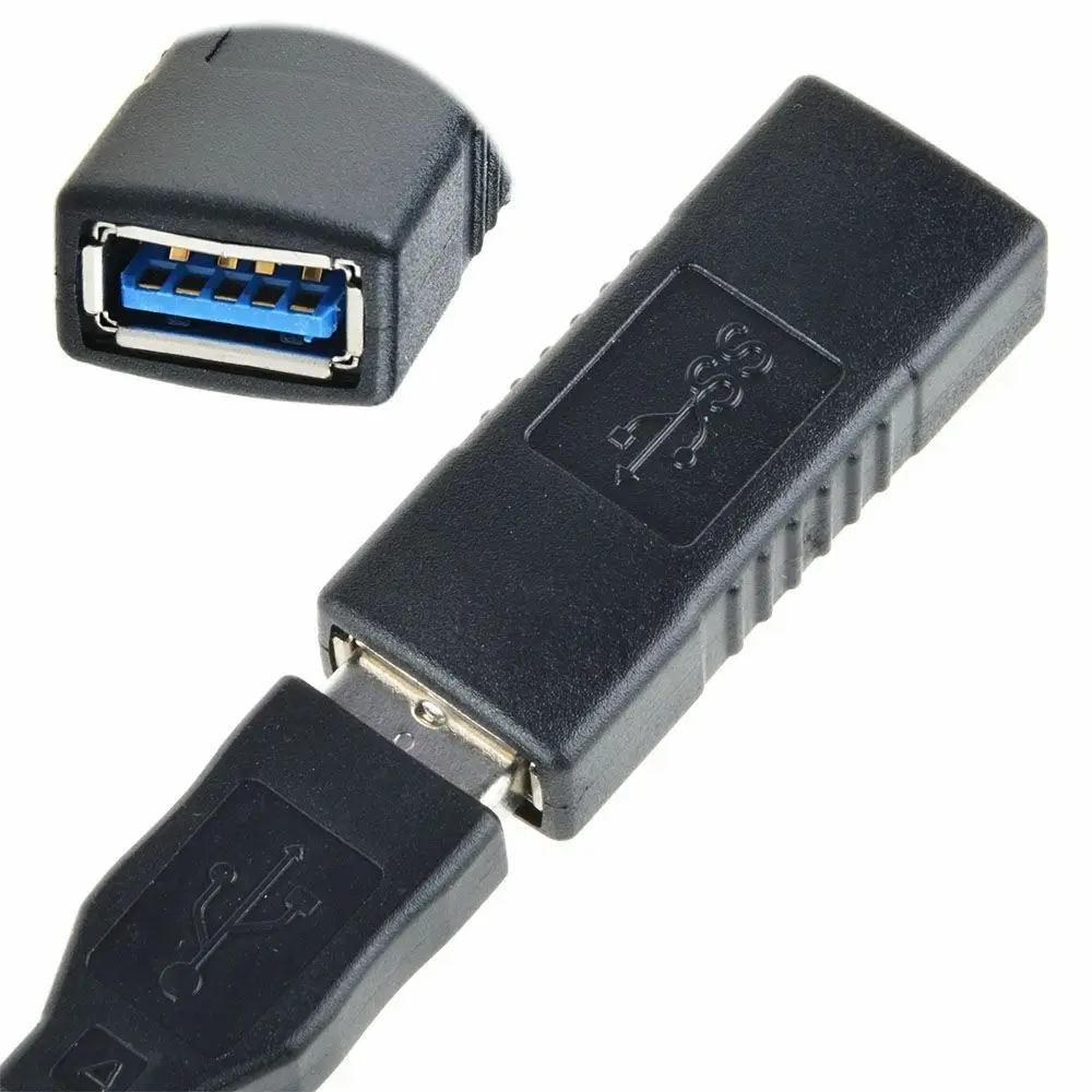 

50pcs/lot USB 3.0 Type A female to 3.0 Type A Female Converter Adapter Superspeed USB Changer Connector Durable Adapter