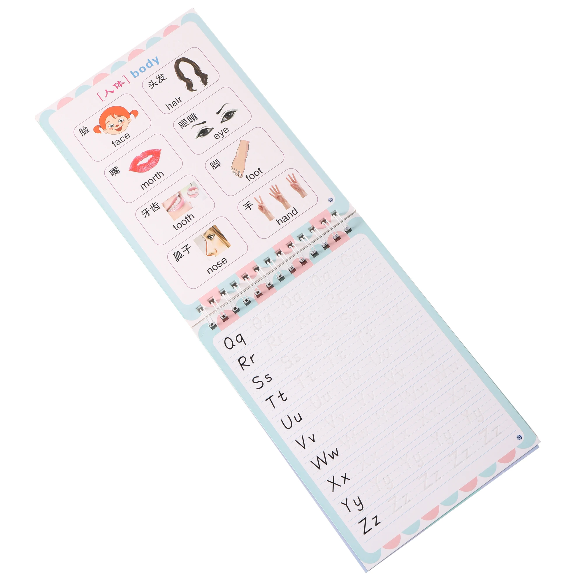 English Letter Handwriting Calligraphy Copybook Children Groove Practice Copybook Handwriting Skill Training Template Workbook