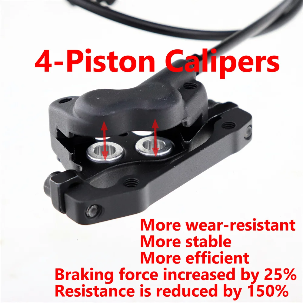 ZOOM HB876 MTB 4 Piston Hidraulic Disc Brake set 800/1400mm