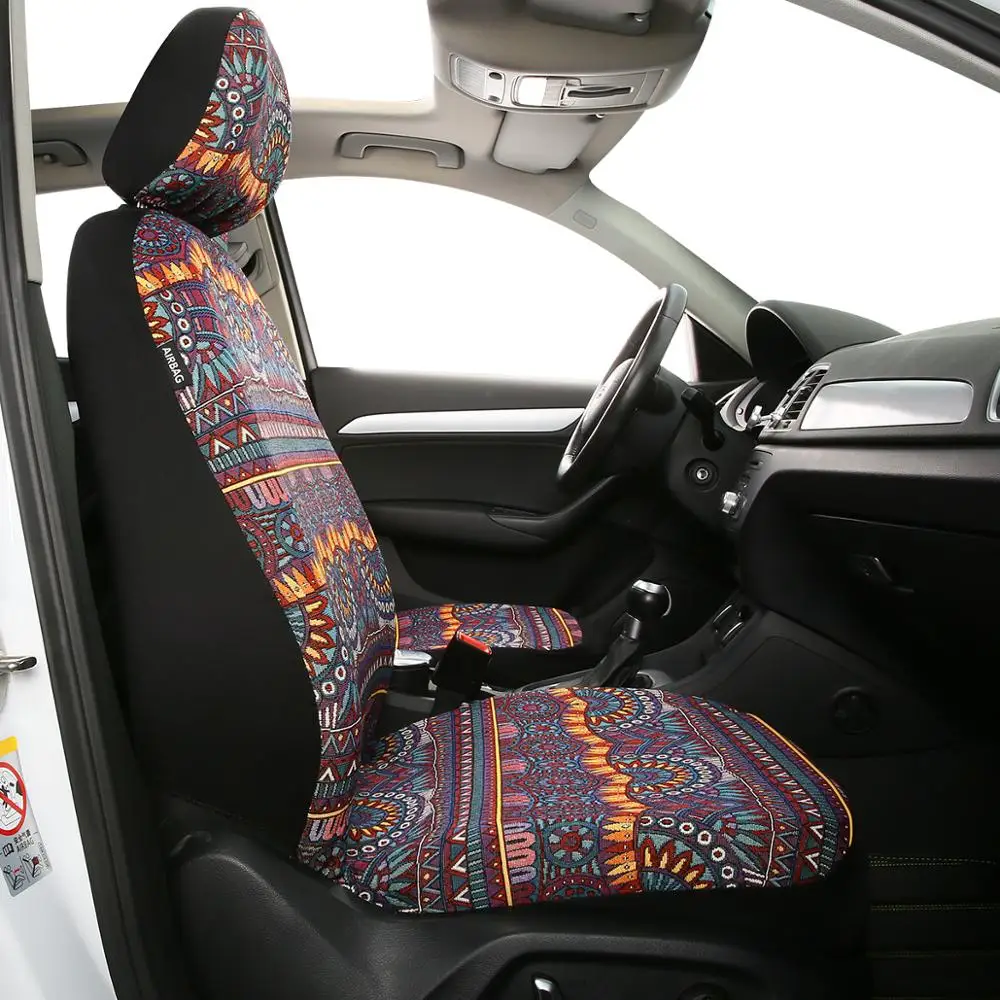 Baja Blanket Car Seat Covers Magic Boho Designs Universal Size Fit for Most Cars SUVs Trucks Vans Woven Fabric Full Set Pack 9pc