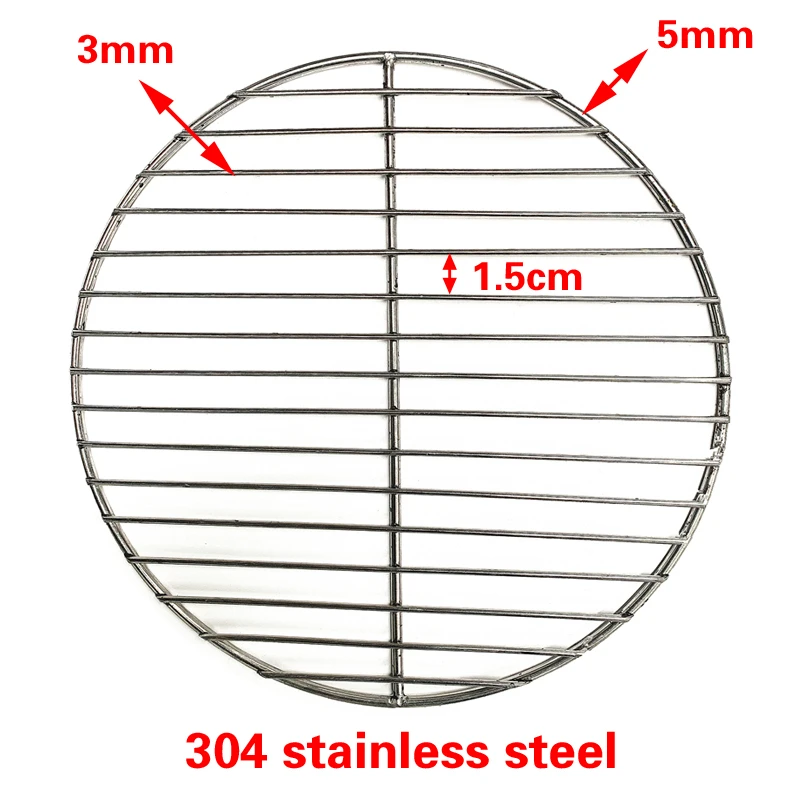 

Антипригарный круглый сетчатый коврик для барбекю из нержавеющей стали 304, сетчатый домашний инструмент для жарки бекона, железные сетки, аксессуары для барбекю