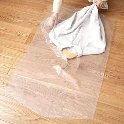 10pcs Clothes Dust Cover Clear Plastic Garment Bags Disposable Dustproof Storage Bags Wardrobe Hanging Clothing Coat Dust Cover