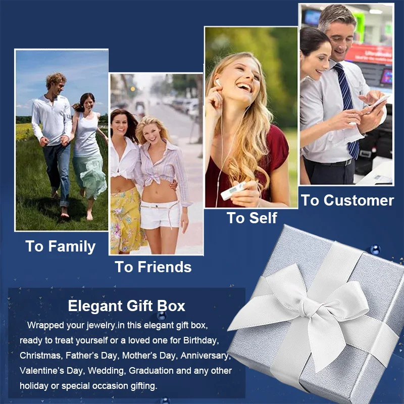 Vnox-Caja de regalo gris, embalaje de joyería elegante para collar, pulsera, anillo, sin logotipo, compatible con Dropshipping, Festival de