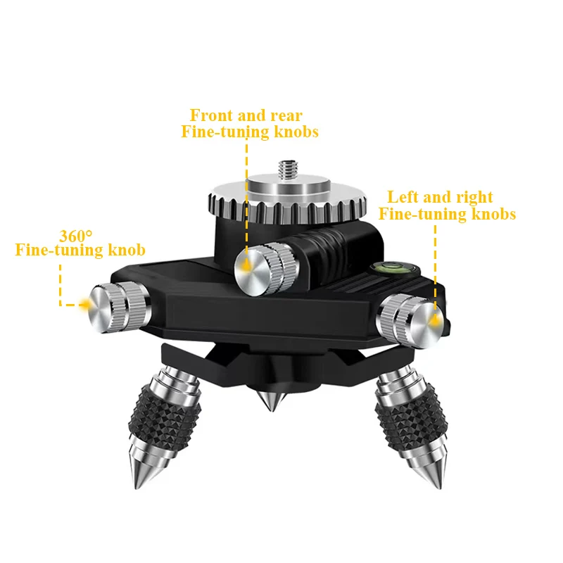 GRT Aluminum Alloy Laser Level Tripod Bracket 360 Degree Rotating Fine-tuning For Moving Base Tripode para nivel laser