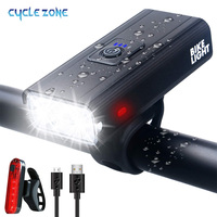 Bike Lights Cycling Front Headlight and Back Taillight Ultra Bright USB Rechargeable Bike Light Set IPX6 Waterproof 6 Light Mode