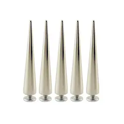 5PCS 10*55mm Silver Bullet Large Spikes And Studs Rivets For Leather DIY Clothes Punk Steel Spots Remaches Cuero Garment Rivets