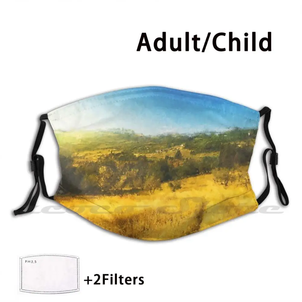 Chianti , Tuscany Custom Pattern Washable Filter Pm2.5 Adult Kids Mask Tuscany Hills Of Tuscany Chianti Chianti Region Chianti