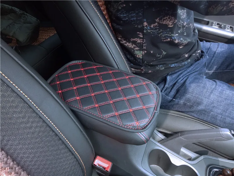 

Leather Car Console Lid Armrest Case Box Shell Cover Universal Fit for Honda Civic Fit Accord Hyundai Tucson VW