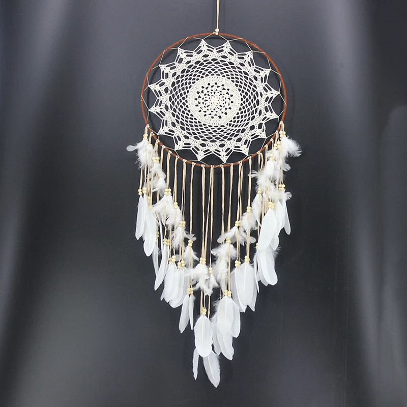 Home Decor Oranment Large Dream Catcher Hobo Macrame Feather Dreamcatcher Pendant For Room Wall Wedding Decoration