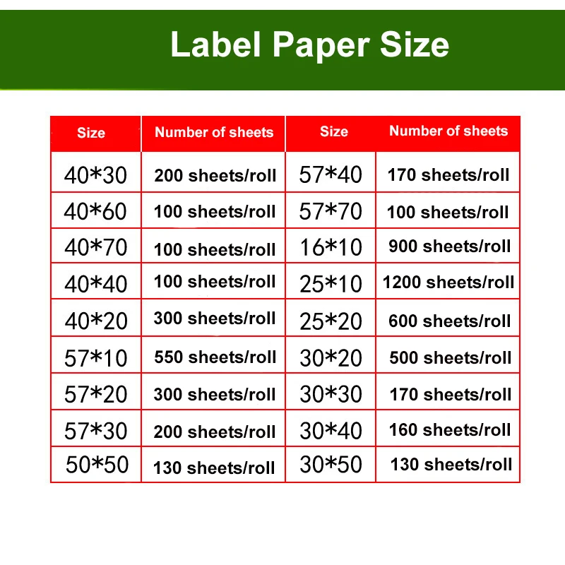 Printer Stickers paper Thermal label paper for printer POS system paper for code label printing