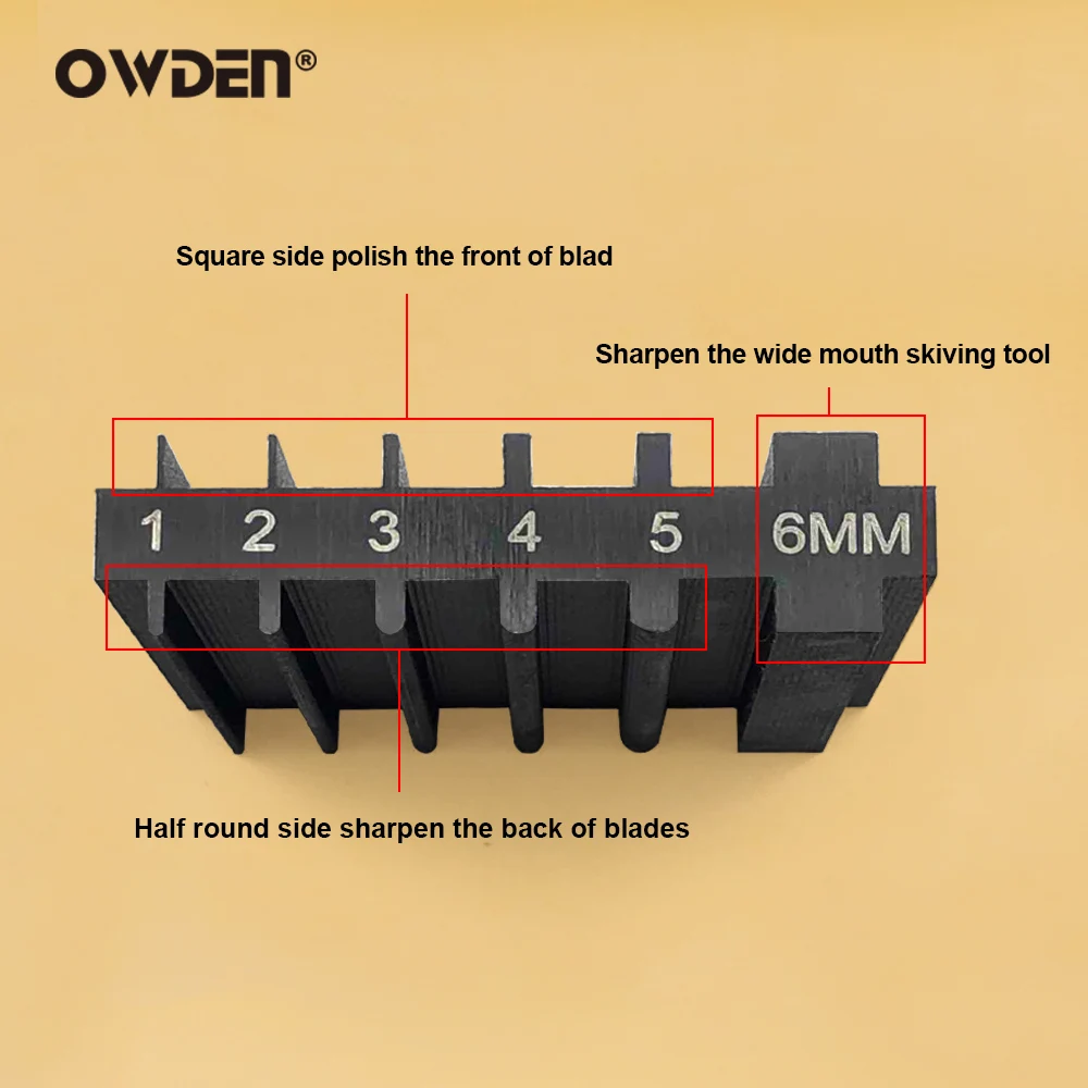 OWDEN Sharp Repair Tool for Sharpening Knife Wide Shovel Cutting Leather Thinner Edge Skiving Sharpeners