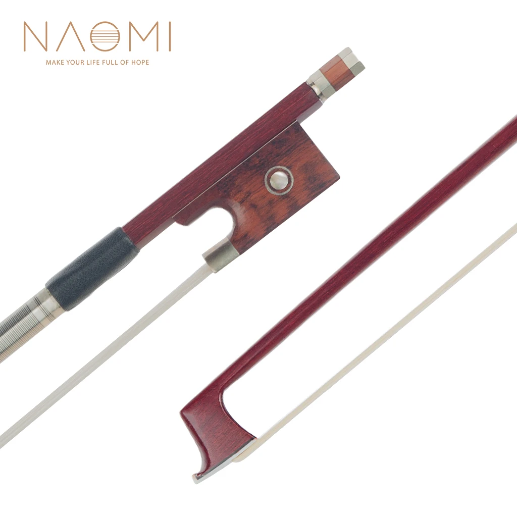 

4/4 Size Violin Bow Fiddle Brazilwood Natural Horsehair W/ Snakewood Frog Paris Eye Inlay Well Balance