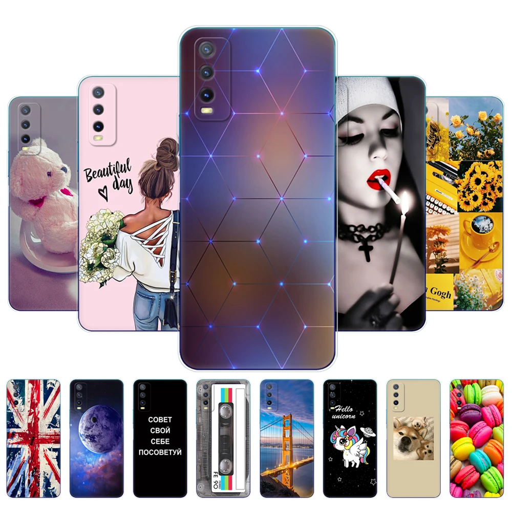 For vivo Y20 Case Back Phone Cover For VIVO Y20 VivoY20 2021 2020 Case 6.51 inch Silicon Soft TPU bumper Fundas Dropshipping