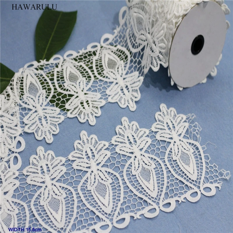 Dress Accessories Home Decoration Lace Fabric Ribbon White Embroidery Spot Milk Silk Water Soluble Women's Mesh Sewing Trim