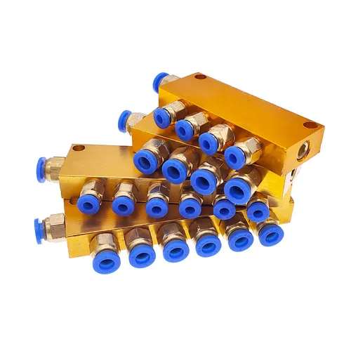 Imagen 2 del producto Salida de distribuidor de aceite ajustable de 2/3/4/5/6/7/8/9/10/12 vías adecuada para separador de sistema de bomba de lubricación Central 4mm 6mm