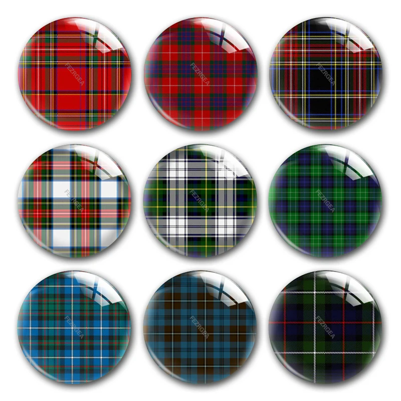 

Круглый стеклянный кабошон с изображением буйвола в клетку, возрождения, Рождественский узор, демонстрация плоской спины, изготовление юве...