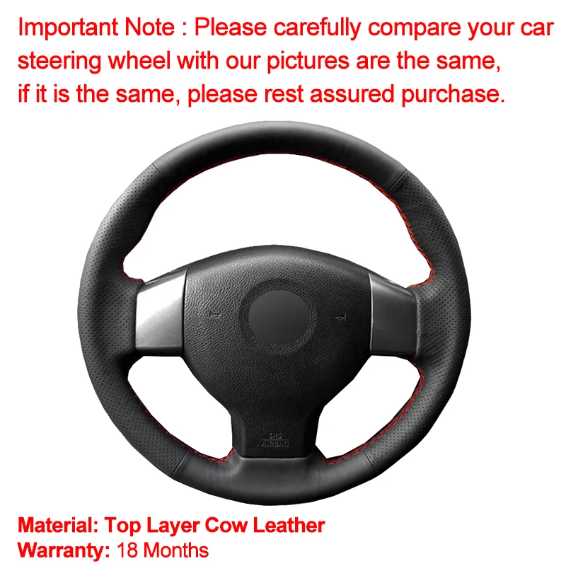 Hand Sewing Car Steering Wheel Cover Top Cow Leather For Nissan Tiida 2004-2010 Versa 2007-2011 Sylphy 2006-2011 Versa Note 2012