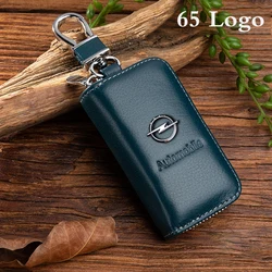 1Pcs Leather Car Key Cover Key Case with logo For Benz BMW Audi VW Nissan Toyota Lexus Hyundai Skoda KIA Renault Mitsubishi 2021