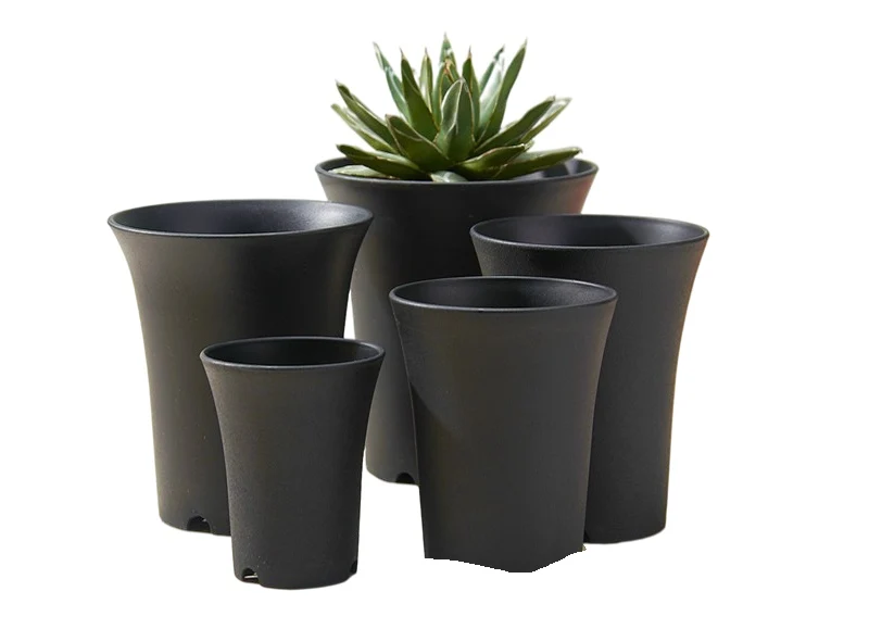 10Pcs,Big Vientiane Thickening Basin,White Black Color,Gifts Waist Matte Meatballs Root Plant Potted Garden