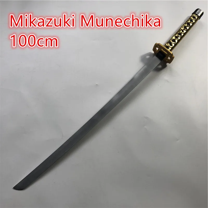 Wooden Sword Weapon Anime Cosplay Mikazuki Munechika Wood Ninja Knife Samurai Sword Prop Toys for teens 100cm