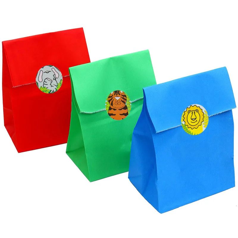 Kids Stickers Wild Animals Tiger Elephant Zebra Elephant Girls Boys Rewards Sticker for School Teacher Classic Toys