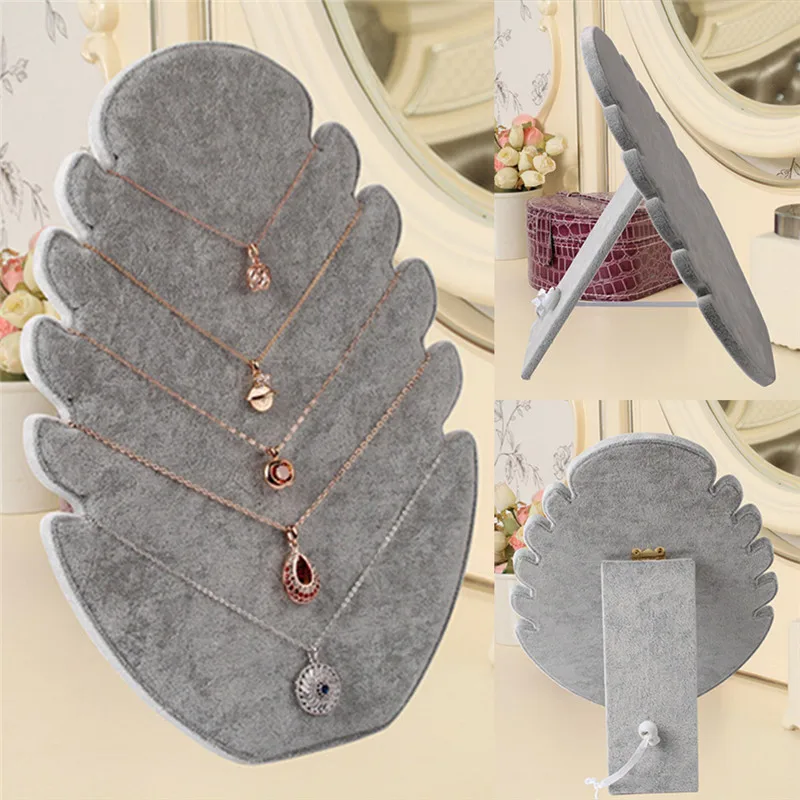 Flamme Form Halskette Schmuck Samt Rack Anhänger Kette Display Halter Stehen Schmuck-Display Organizer