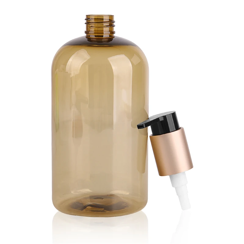 500ml Luxury Golden Refillable Bottles Pressed Pump Empty Shampoo Lotion Hand Wash Soap Sanitizer Shower Gel Container Bottle