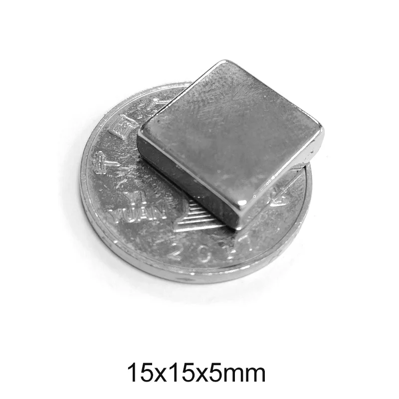 5~50PCS 15x15x5 mm Powerful Magnets 15mmX15mm Block Permanent Magnetic 15x15x5mm Neodymium Magnet Super Strong 15*15*5 mm