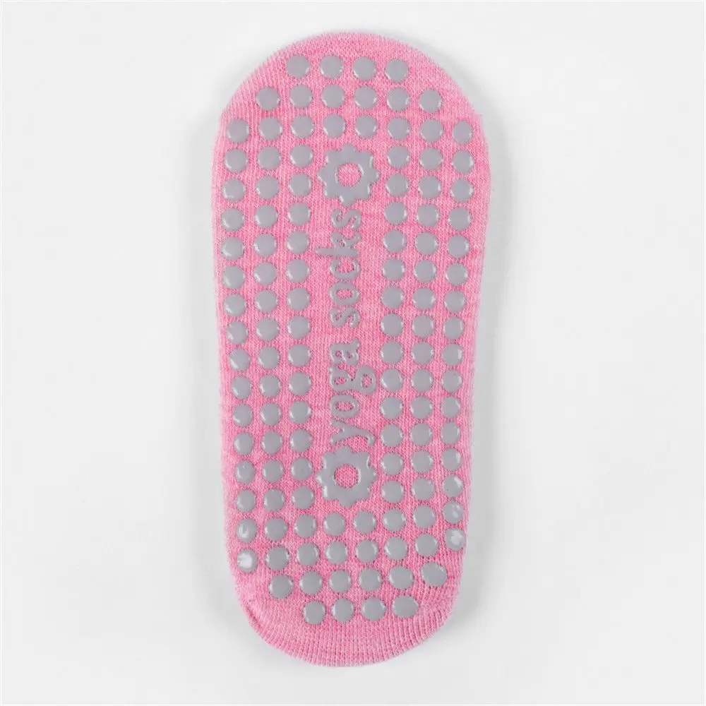 

Sticky Grippers Solid Color Grip Silicone Sole Breathable Yoga Socks Ballet Cross Pilates Socks Anti Slip