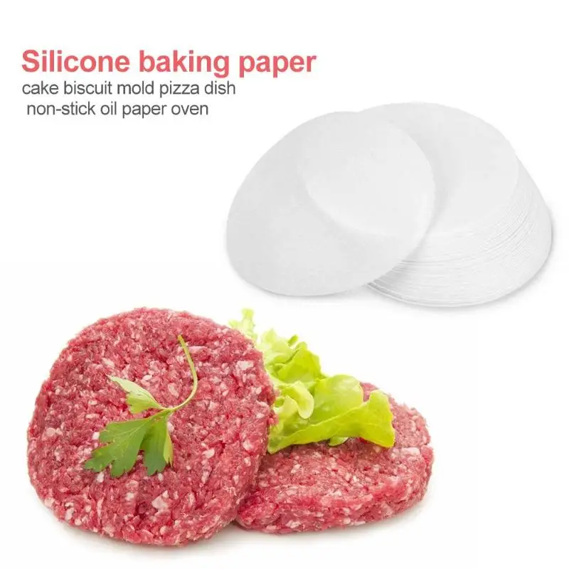 500Pcs 10cm 11cm Round Baking Paper Circle Parchment Paper Liner BBQ Oven Patty Hamburger Paper Cake Non-Stick Baking Tool