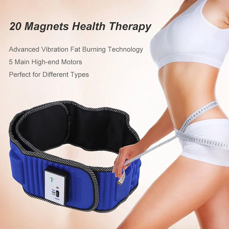 Electric Vibration Massage Slimming Fit Toning Belt Body Massager Muscle Stimulator 5 Motors Weight Loss For Waist Arm Leg