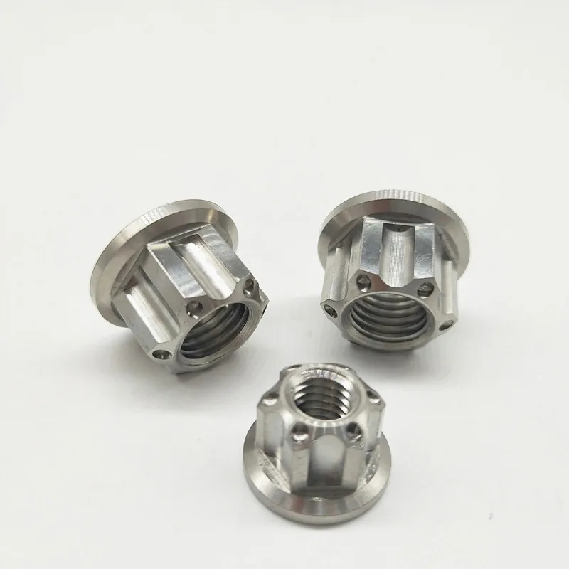 PYTITANS Titanium Alloy Nuts M5 M6 M10 M12 M14 Anodized for Motorcycle and Bike Modification Replacement Nut