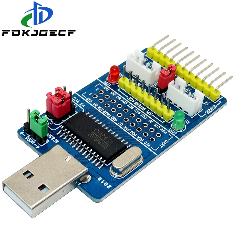 ALL IN 1 CH341A USB to SPI I2C IIC UART TTL ISP Serial Adapter Module EPP/MEM Converter For Serial Brush Debugging RS232 RS485