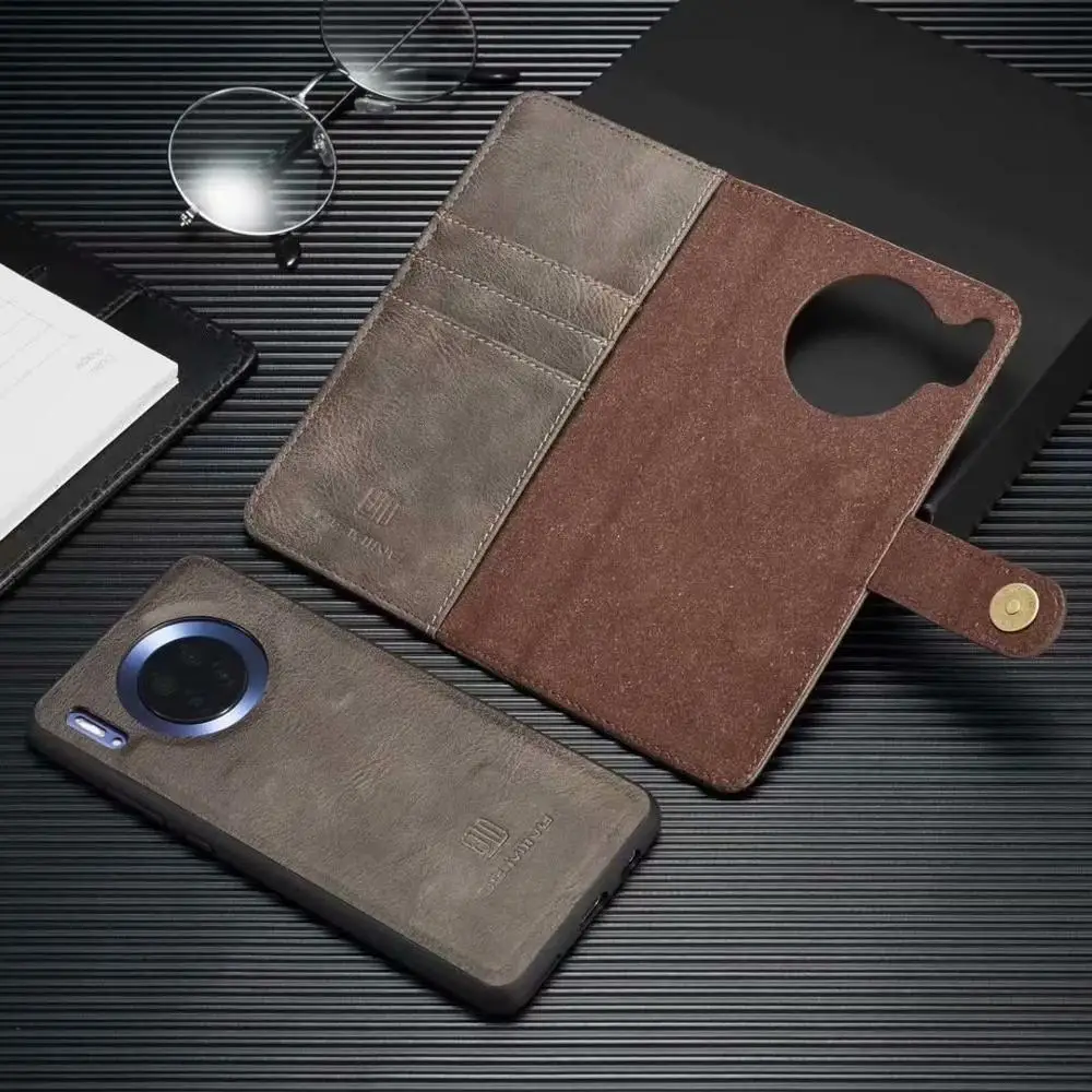 For Huawei Mate20 P20 P30 Pro Vintage Flip Magnetic Case For P Smart 2019 Mate 30 P30 Lite Case Leather Detachable Wallet Cover