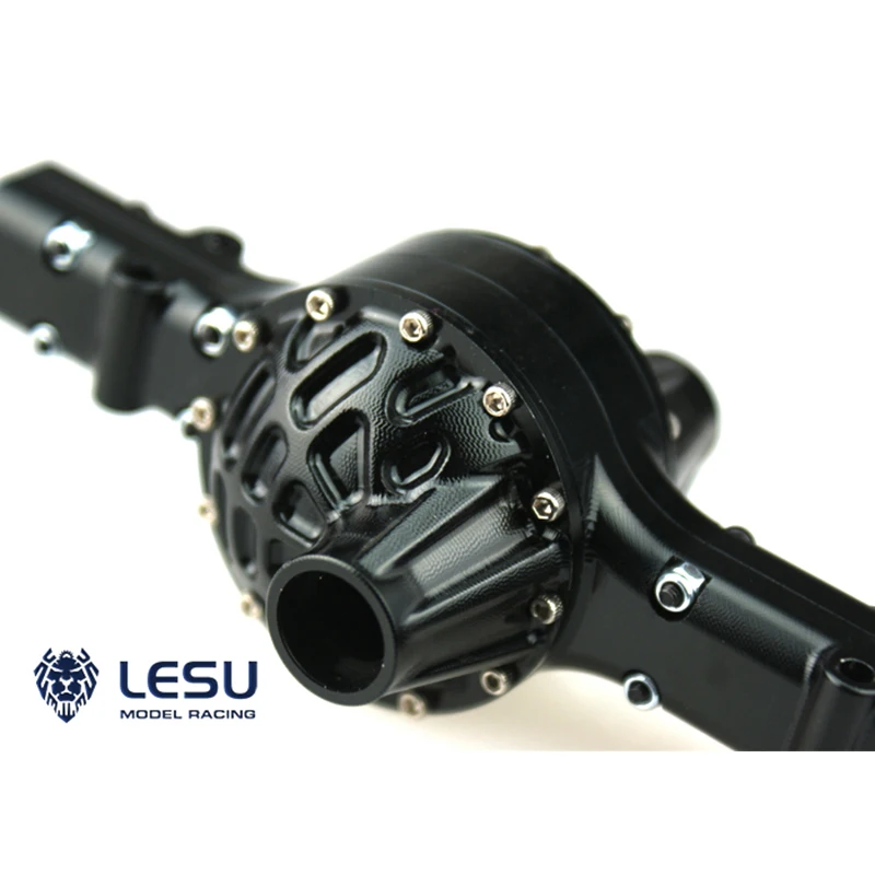 LESU CNC-Metallgehäuse für die mittlere Achse, passend für ferngesteuerte Tamiya 1/14 RC-Traktor-LKW- und Kipper-Modelle. – Detail 1