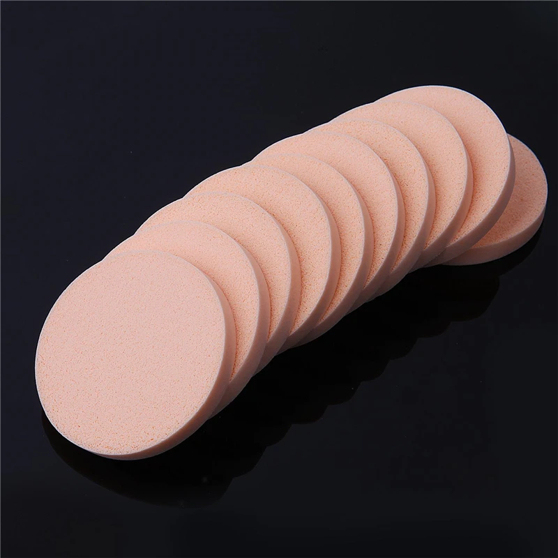 10pcs Makeup Sponge Cosmetic Puff Soft Face Make Up Foundation Contour Concealer Facial Sponges Powder Puff Round Beauty Tools