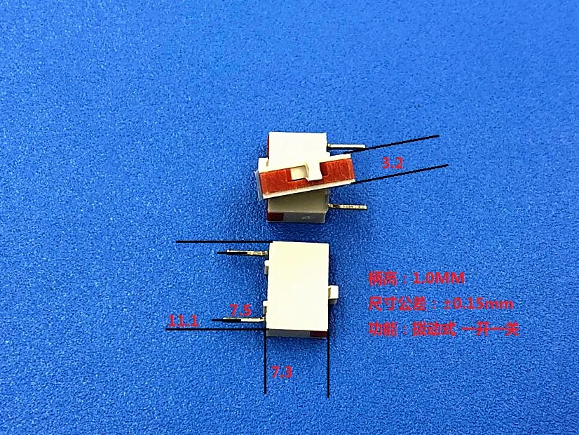 BH-1 Korean small and micro 2 gears 2 feet thin toggle switch power supply swing switch 1 digit code code