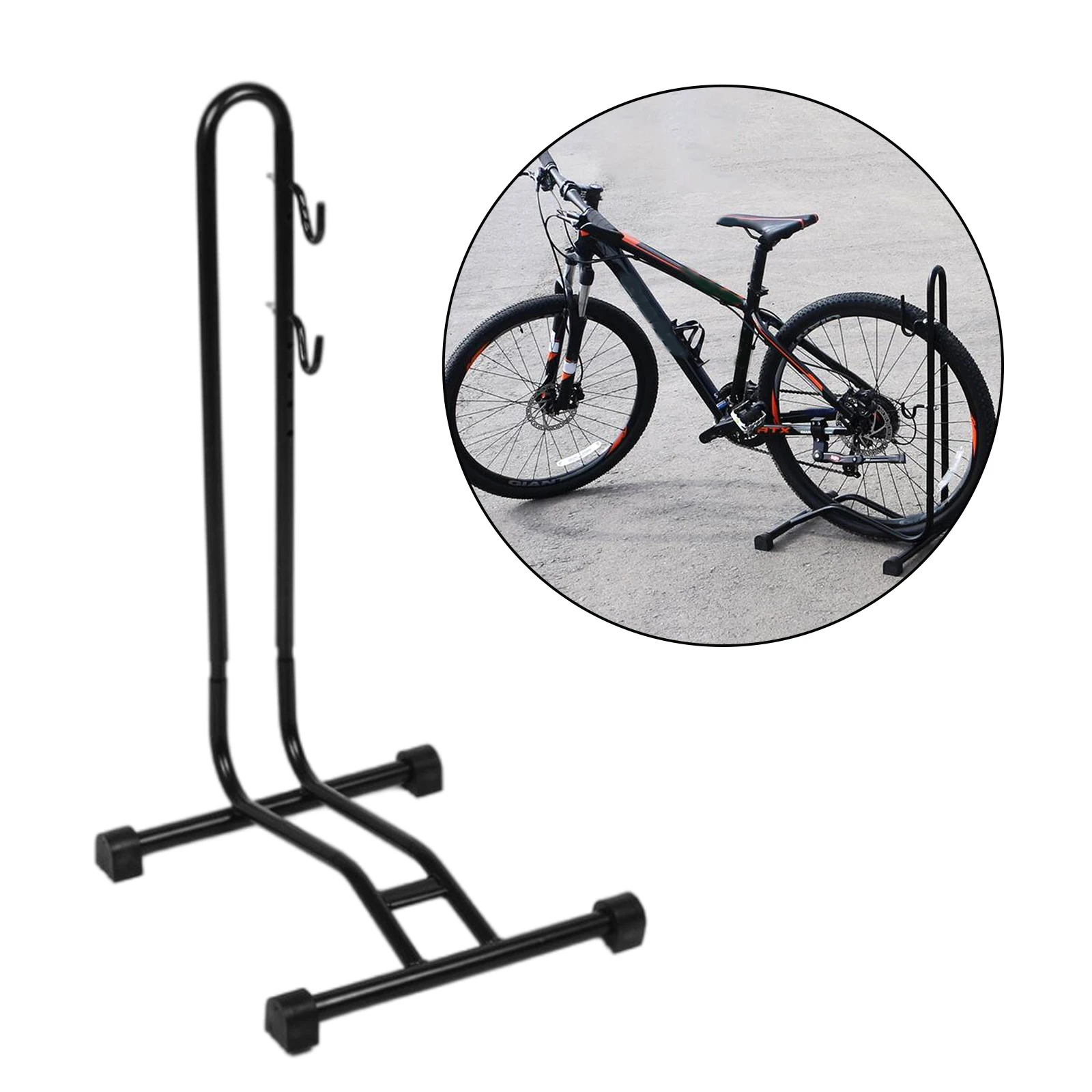 L-Type Bicycle Coated Steel Display Floor Rack Bike Repair Stand Mountain Bike Storage Rack Parking Holder