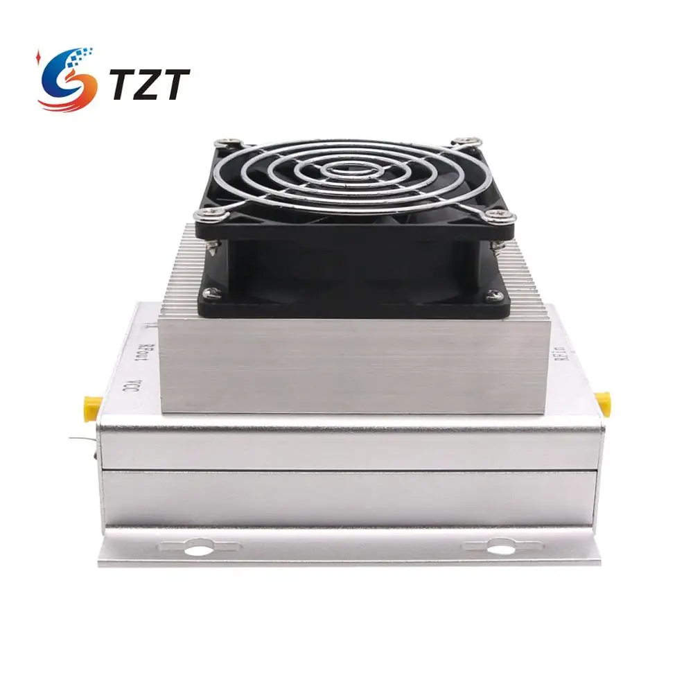 TZT HF Radio Power Amplifier UHF 400-470MHZ 433MHZ 80W for Wakie Talkie Ham Radio Interphone + Heatsink + Fan